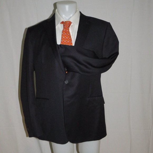 Ermenegildo Zegna Micronsphere Solid Navy Recent Two Button Sport Coat 48R - Picture 4 of 11